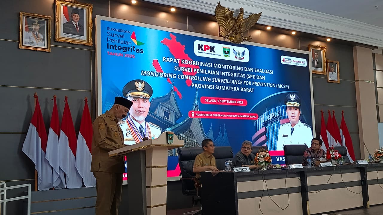 buka-rakor-pencegahan-korupsi,-gubernur-mahyeldi:-gratifikasi-dianggap-biasa,-perbaiki-tata-kelola-pemerintahan