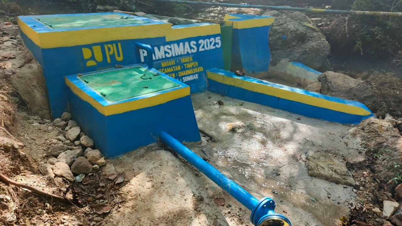pamsimas-dharmasraya-rampung,-warga-nikmati-air-bersih-kini