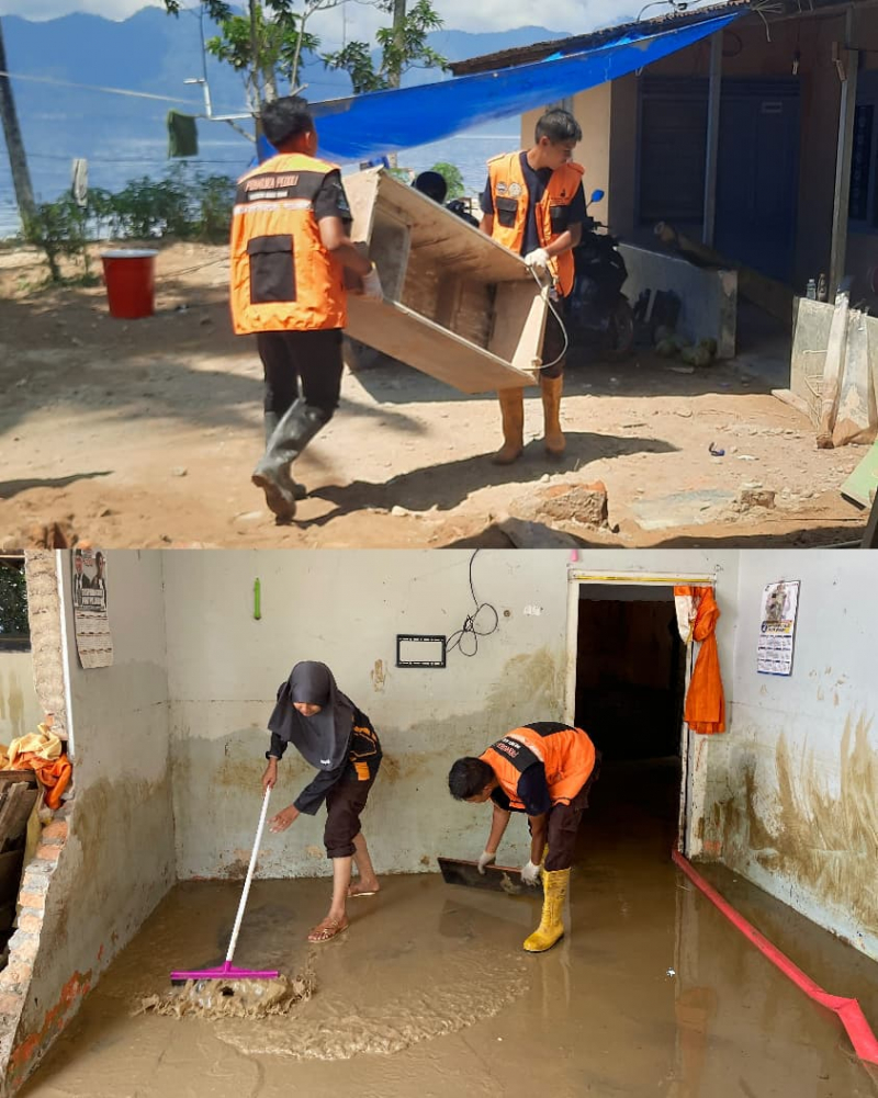 trc-pramuka-unp-dirikan-posko-dan-bantu-korban-banjir-di-jorong-kubu-baru,-maninjau