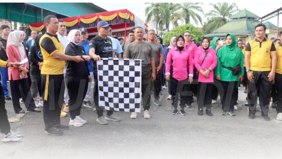 hut-bhayangkara-ke-80,-polres-pasaman-barat-gelar-olah-raga-bersama