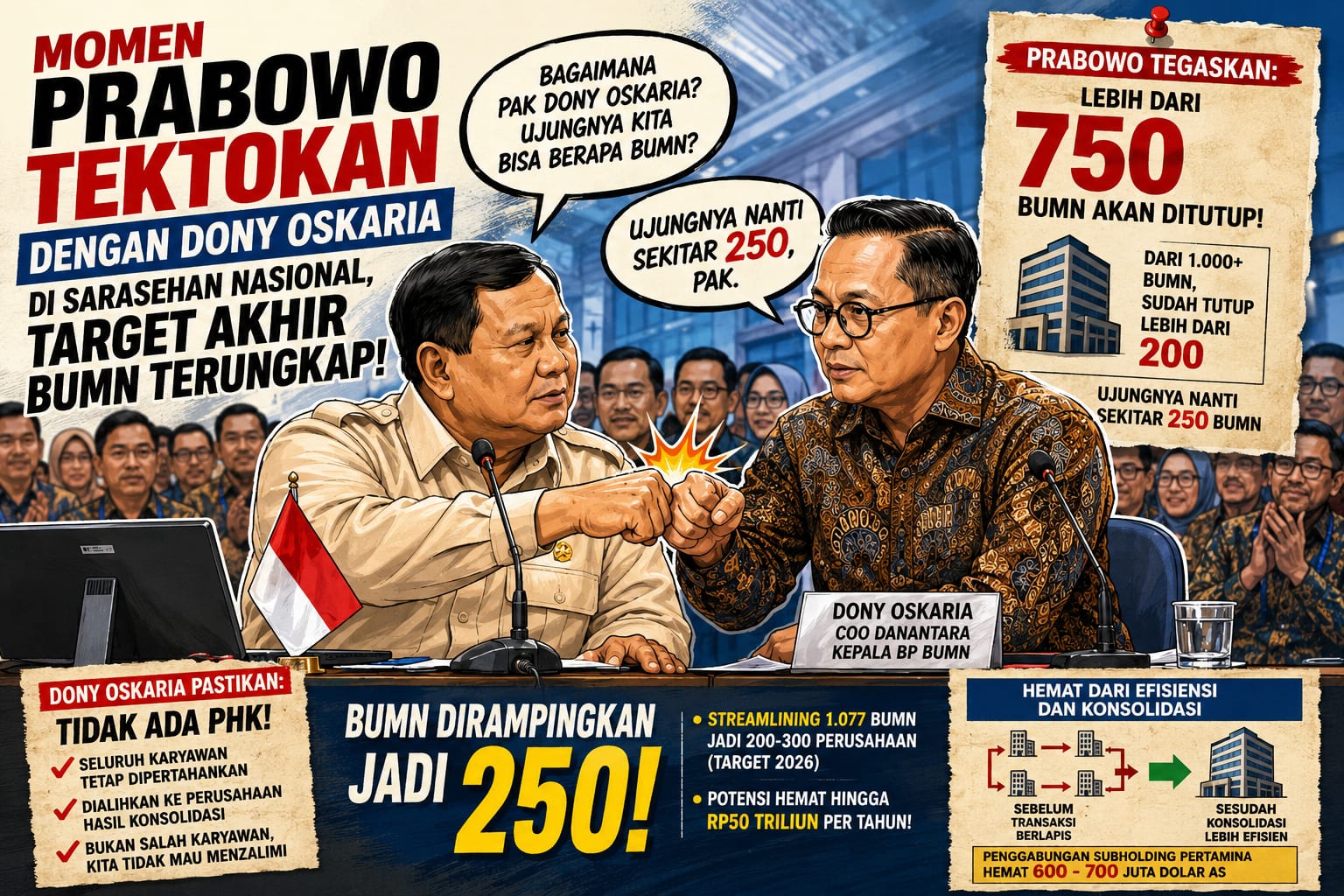 momen-prabowo-tektokan-dengan-dony-oskaria-di-sarasehan-nasional,-target-akhir-bumn-terungkap