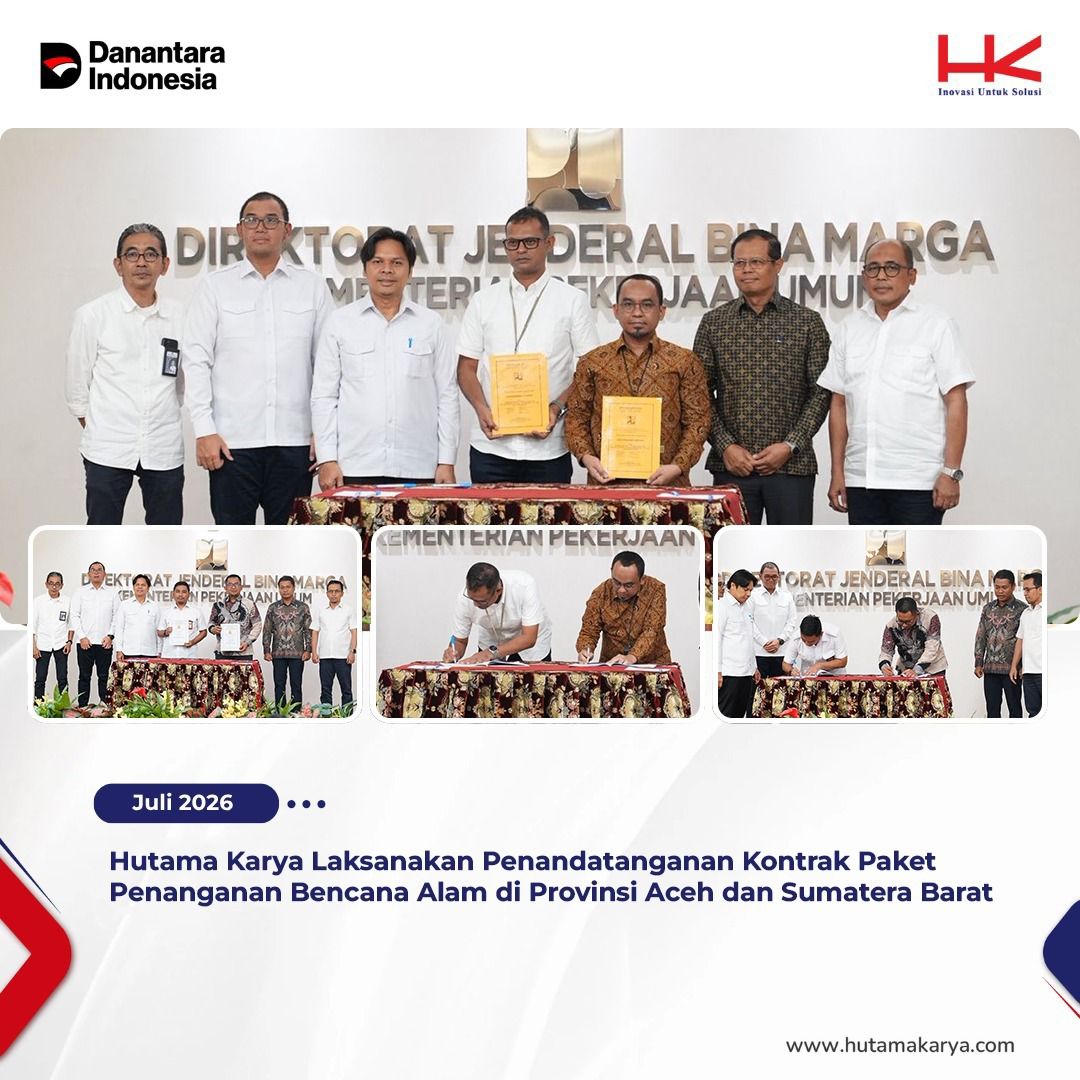 hutama-karya-teken-kontrak-penanganan-bencana-aceh-dan-sumbar,-percepat-pemulihan-jalan-nasional