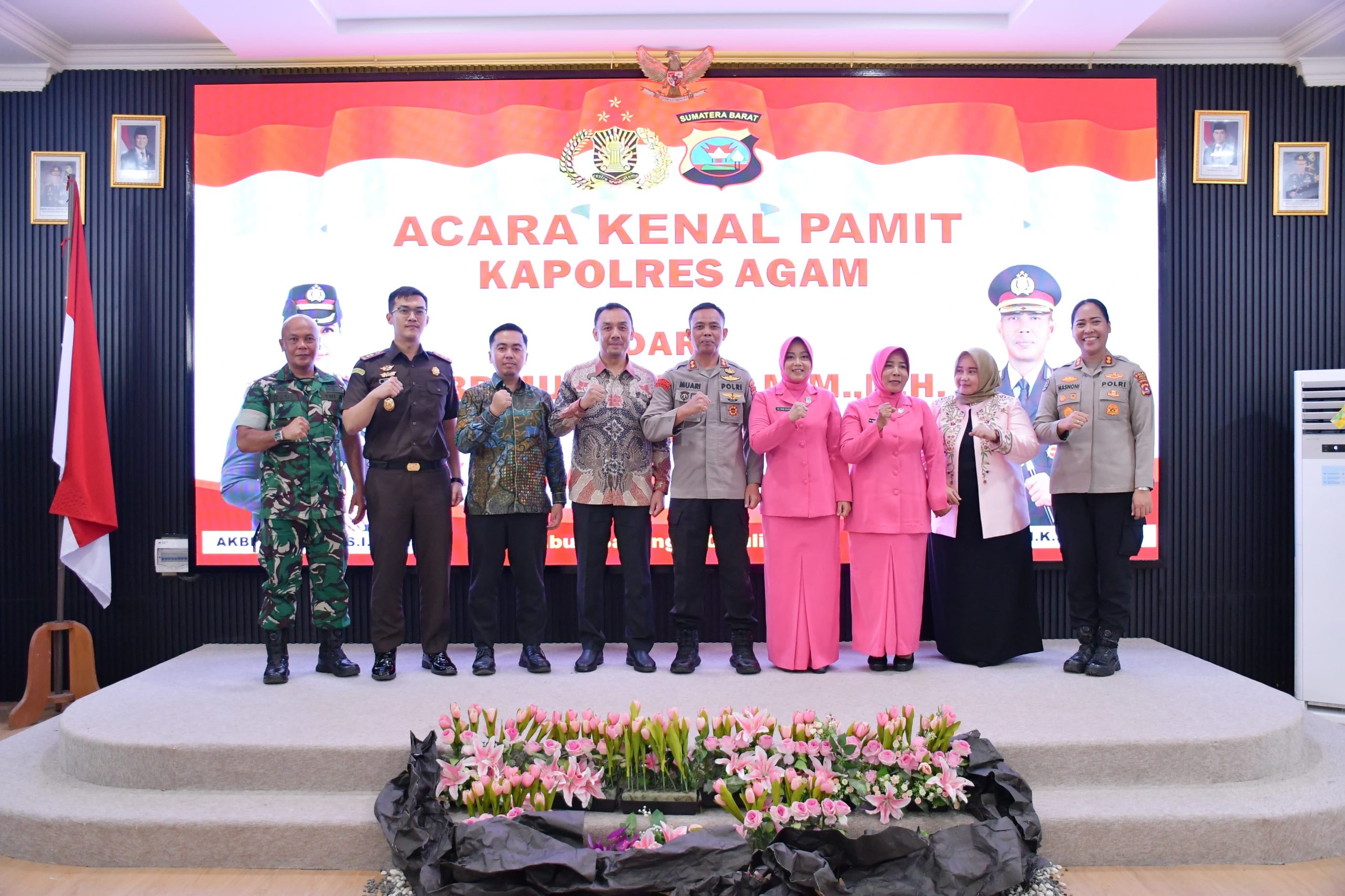 pisah-sambut-kapolres-agam,-wabup-tekankan-pentingnya-sinergitas