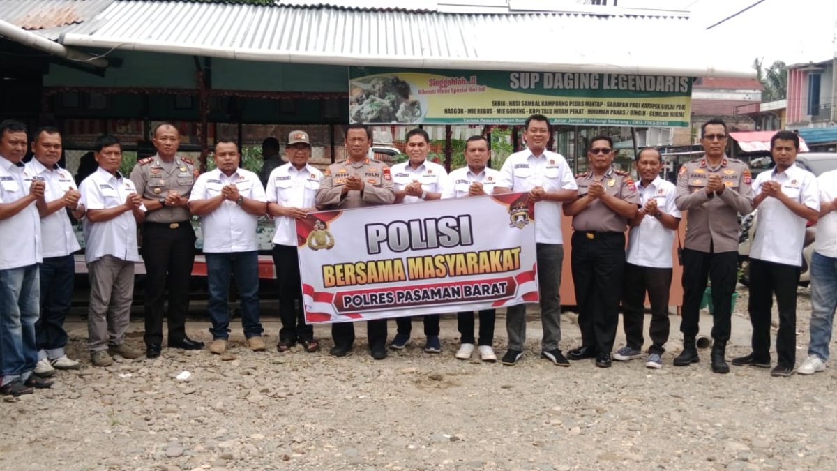 Kapolres Pasaman Barat AKBP Agung Tribawanto bersilaturahmi dengan pengurus baru PWI Pasaman Barat periode 2026-2029.