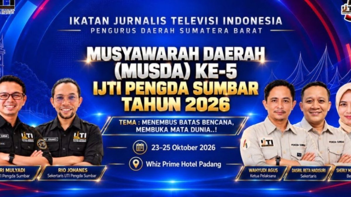 Suasana Musda V IJTI Sumatera Barat yang membahas peran jurnalis televisi dalam mitigasi bencana di Kota Padang.