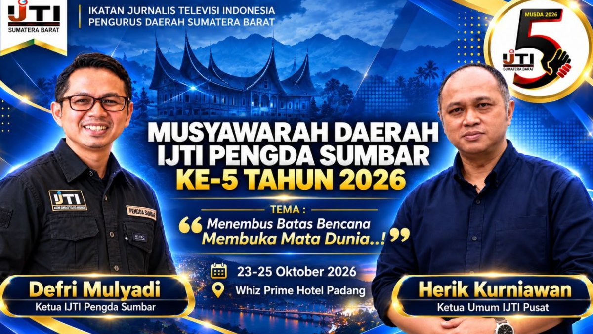Suasana Musyawarah Daerah (Musda) V IJTI Sumatera Barat di Kota Padang yang membahas peran jurnalis dalam mitigasi bencana.