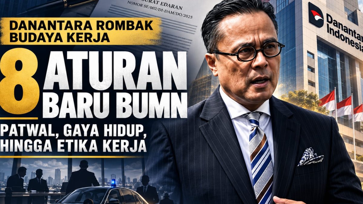 Direktur Utama Danantara, Dony Oskaria, saat menandatangani pedoman perilaku profesional dan hidup sederhana bagi petinggi BU